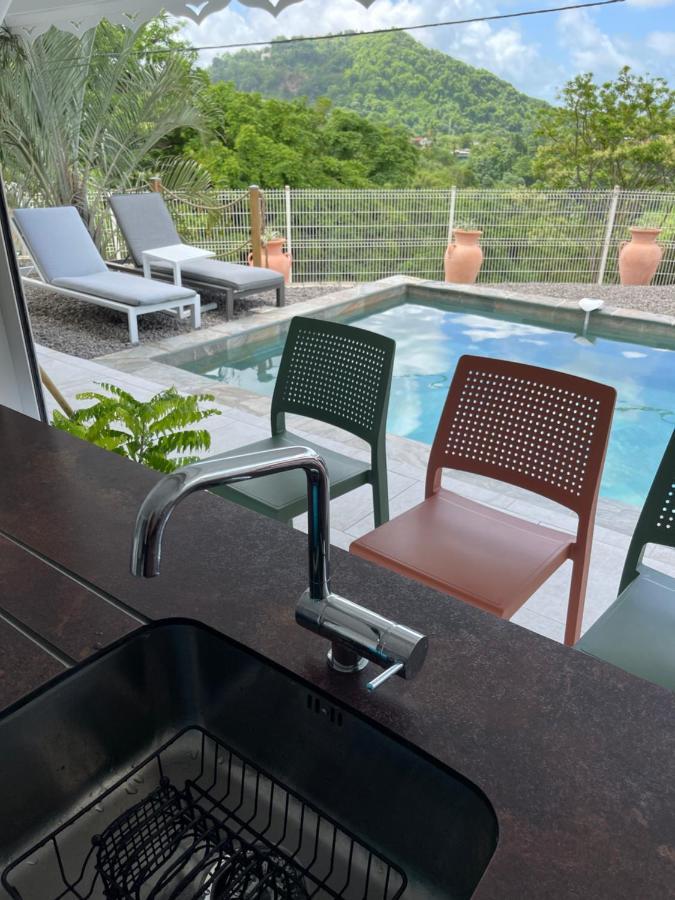 לה פראנסז Les Appart Villa Sunbay Caraibes Avec Piscine Privative Vue Mer Et Montagne מראה חיצוני תמונה